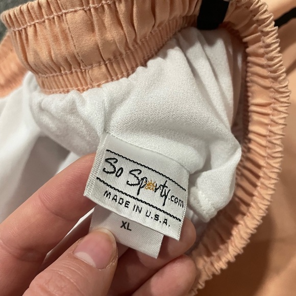 So Sporty Peach Women's Shorts with Black Accents Size XL - Picture 3 of 5